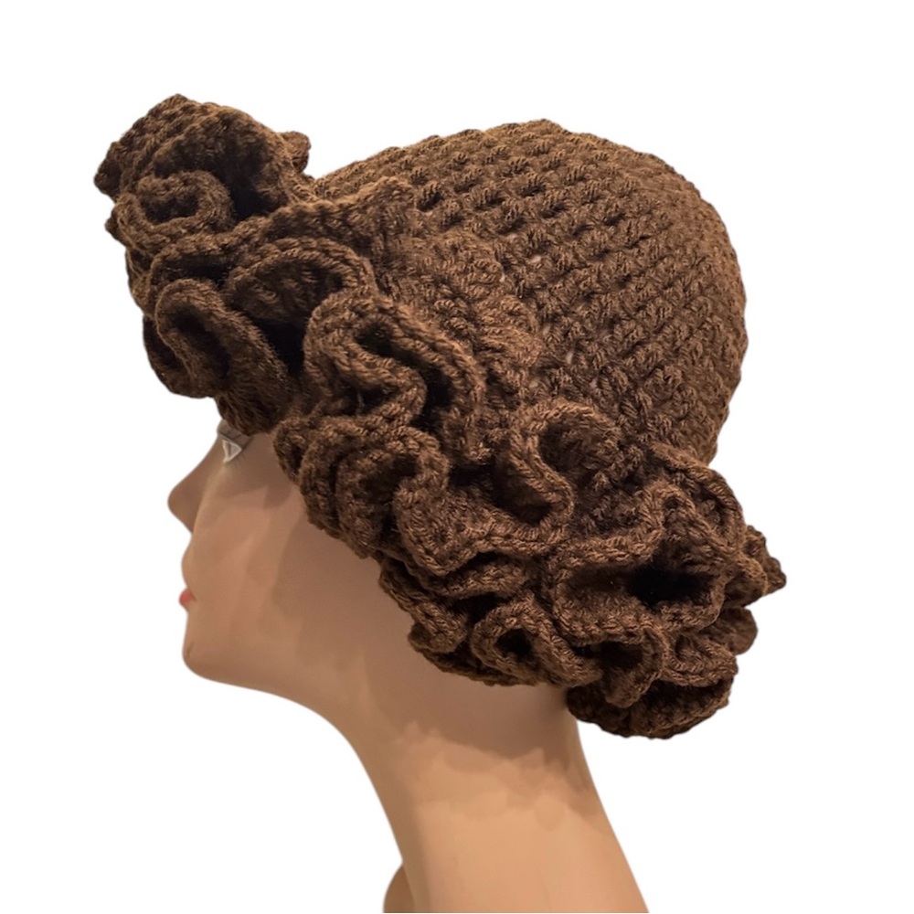 Fresh off the hook. Crochet Ruffle hat - Picture 3 of 3